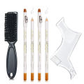 6pcs Beard Grooming Kit – Beard Shaping Pencils, Beard Brush, Styling Template Tool for Outlining, Trimming Shaping Facial Hair. 