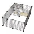 Portable DIY Pet Playpen Animal Crate DIY Metal Wire Kennel Extendable Pet Fence Bunny Cage For Puppy Rabbit Small Animal Pen. 