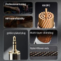 YYTCG High-End Pure Copper 3.5mm AUX Cable Car Male-to-Male Audio Cable for Mobile Phone Audio and Headphone Connection. 