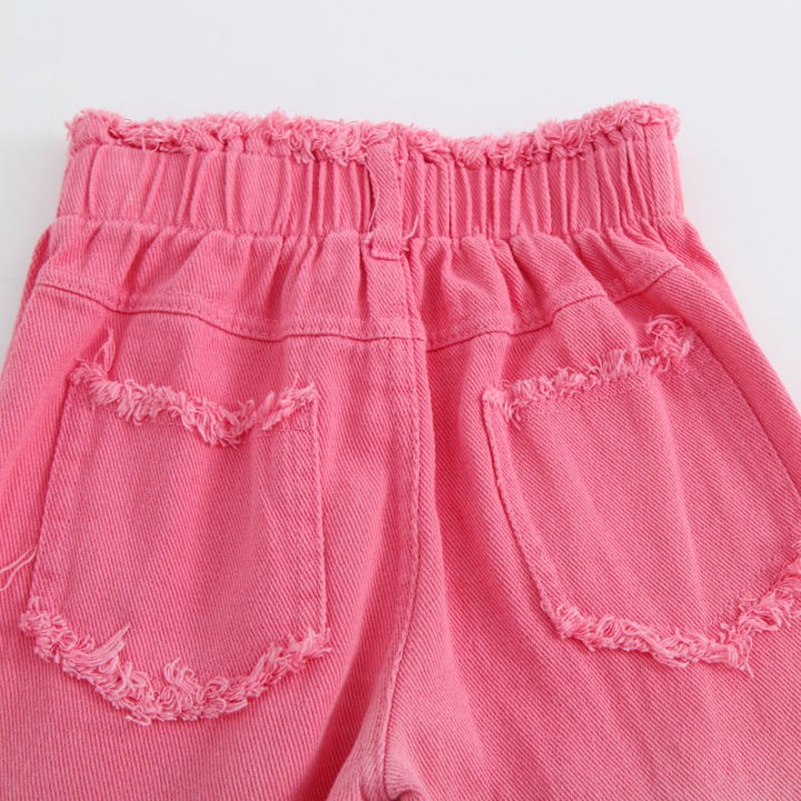 New%20Spring%20Summer%20Girls%20Clothing%20Set%20Sleeveless%20Bow%20Embroidery%20Shirt%20+Butterfly%20Decoration%20Gradient%20Ripped%20Denim%20Jeans%202Pcs%20Suit%20-%20Image%206