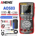 ANENG AOS03 Oscilloscope Multimeter Signal Generator Waveform Output Handheld Battery  LCD Screen Display Multimeter. 