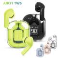 Air31 TWS Crystal Transparent Wireless Bluetooth Earbuds. 