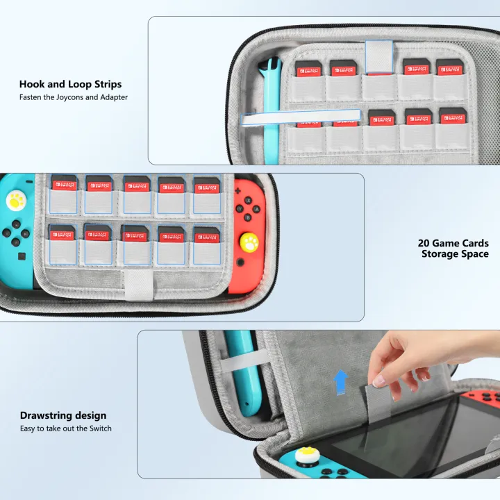 Carrying%20Case%20Compatible%20with%20Switch/OLED%20-%20For%20Console%20&%20Accessories%20Portable%20Hard%20Shell%20Pouch%20Carrying%20Travel%20Bag%20-%20Image%205