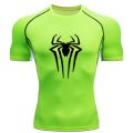 Spider Print Men's Sports T-shirts Fitness Gym Tight Compression Shirt Summer Breathable Quick Drying Tees Y2K Short Sleeve Tops. 