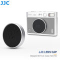 JJC Retro Leather Lens Cap for Instax Mini EVO Aluminum Anti-Dust Cap Cover for Fuji Mini Evo Lens Protection Cover.
