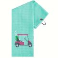 Funny Microfiber Premium Golf Towel, Embroidered Golf Towels for Golf Bags for Men&Women, Golf Accessories for Men Golfers. 