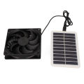 Solar Fan Solar Power Panel Exhaust Fan 15W Energy Saving Odor Removal Portable Solar Powered Air Extractor for Pet Houses RVs.