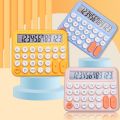Mechanical Switch Calculator, Cute 12 Digit Large LCD Display Big Button Calculator Clear Standard for Daily and Basic Office,Automatic Sleep,with Battery. 