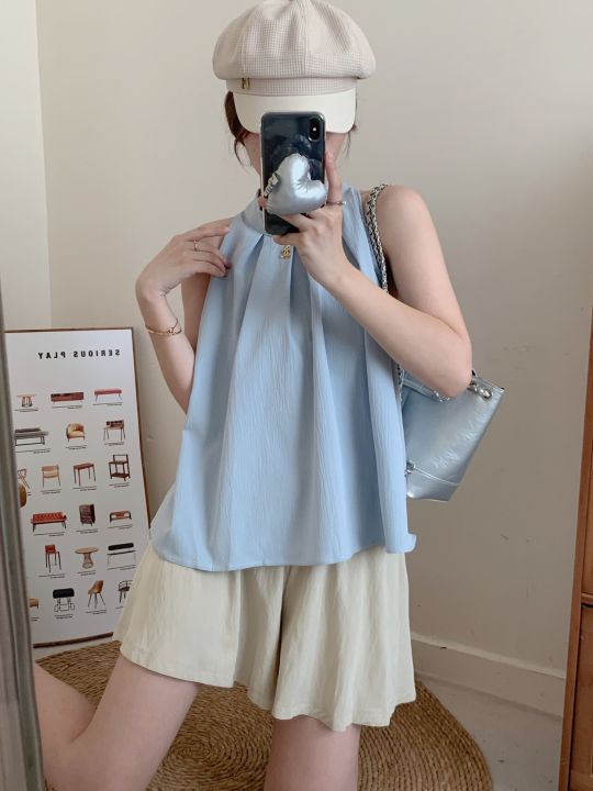 Clear%20Stock%20%F0%9F%92%A5%20%20%20Sfb010%20%F0%9F%98%81%20Women's%20Simple%20Solid%20Color%20Sleeveless%20Halter%20Neck%20Tank%20Top.%20Cute%20Vest%20for%20Beautiful%20Girls,%20Korean%20Style%20Fashion.%20Can%20Be%20Worn%20on%20the%20Outside.%20-%20Image%204