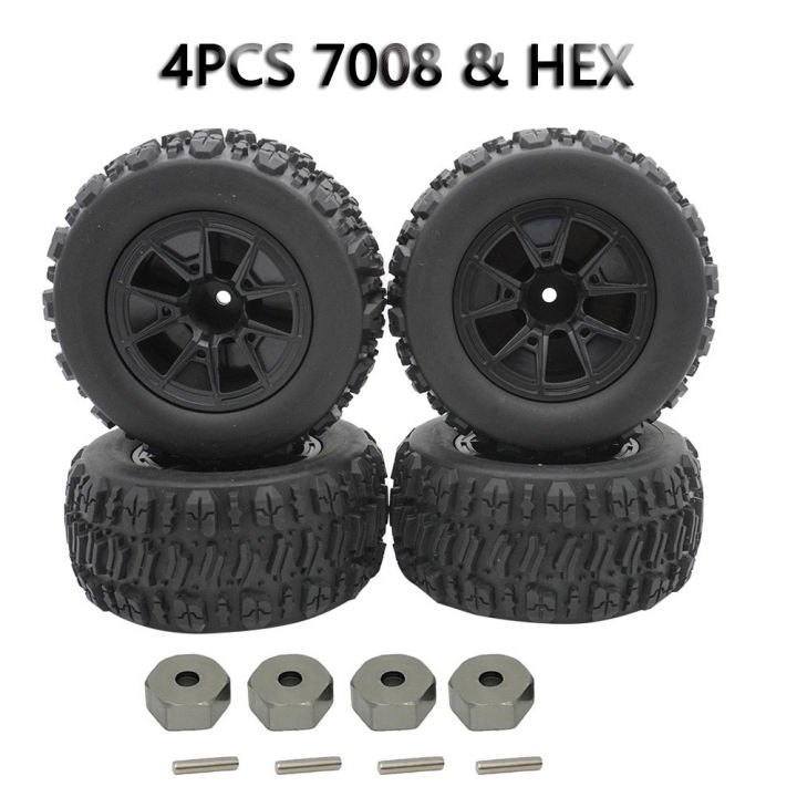 YSIDO%204PCS%2090mm%20Truck%20Off%20Road%20Buggy%20Skidproof%20Tires%20Wheels%20for%201/14%20Wltoys%20144010%20MJX%20Hyper%20Go%2014209%2014210%20Monster%20RC%20Car%20Tyres%20-%20Image%205