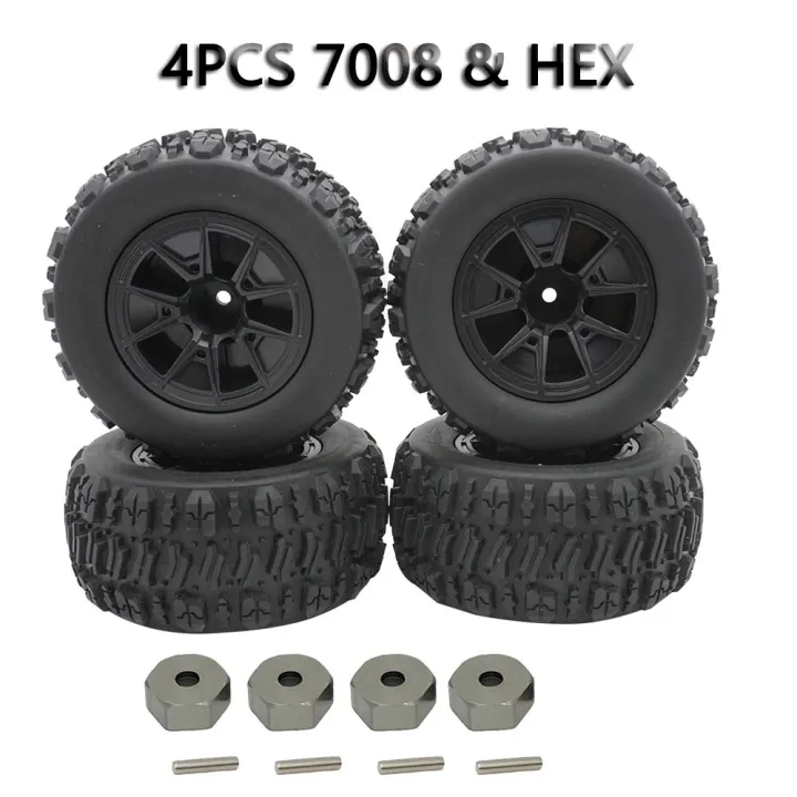 YSIDO%204PCS%2090mm%20Truck%20Off%20Road%20Buggy%20Skidproof%20Tires%20Wheels%20for%201/14%20Wltoys%20144010%20MJX%20Hyper%20Go%2014209%2014210%20Monster%20RC%20Car%20Tyres%20-%20Image%205