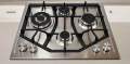 KROME stainless steel 4 burner hob/ gas cooker with 2 year warranty. 