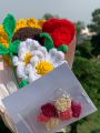 Handmade crochet flowers with complementary wrapping/for custom note message us/mother’s day gift/grafuation gift. 