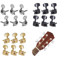6Pcs Guitar String Tuning Pegs Tuner Semi-closed Tuner Machine Heads  for Acoustic Guitar Tuner Machine Head Knob 3Left 3Right. 