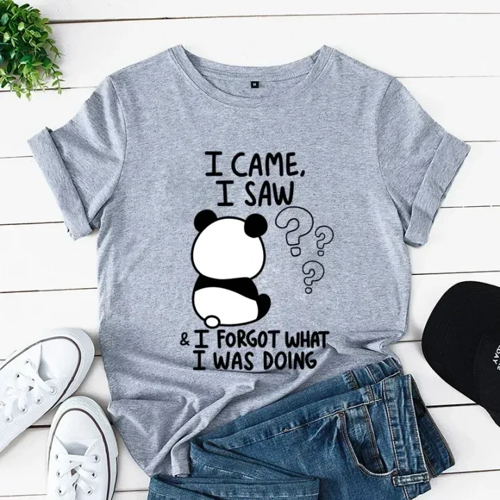Women%20Tshirt%20Panda%20Lovely%20Trend%20Fashion%20Shirt%20Panda%20I%20Came%20I%20Saw%20Cartoon%20Female%20Graphic%20Sleeved%20Harajuku%20Streetwear%20Tops%20Tees%20-%20Image%202