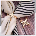 X-Shaped Scarf Clips - Elegant Silk Scarf Buckle Rings for Shawl T-Shirt Hem, Multi-Functional Fashion Clips for Women. 