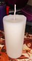 White colour Big Pillar candle (without perfume) weight -400 grams. 