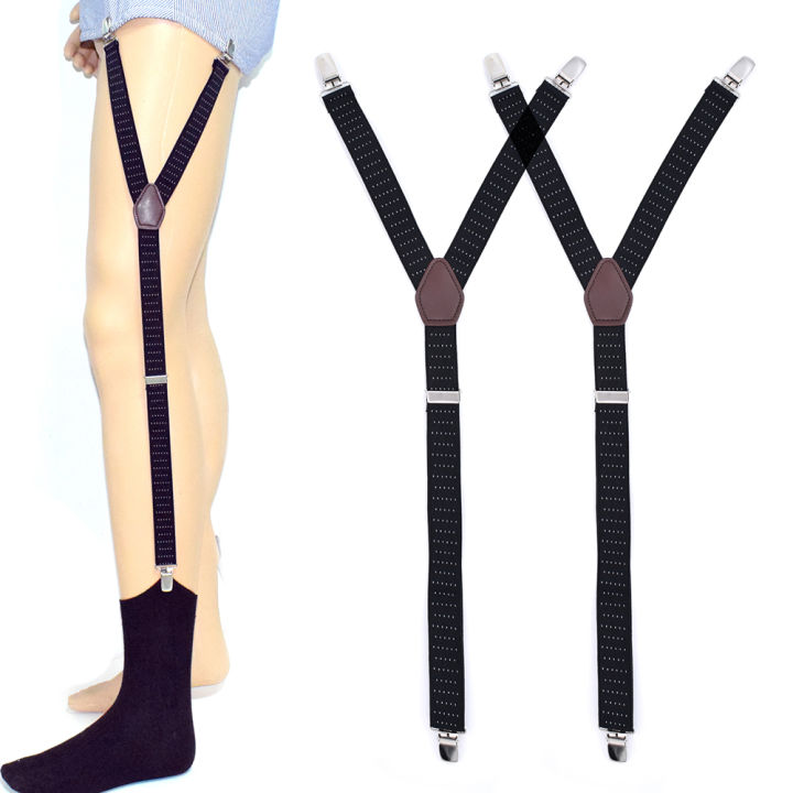2pcs%20Men's%20Shirt%20Holders%20Stays%20Y-Style%20Adjustable%20Elastic%20Leg%20Suspenders%20Straps%20Non-slip%20Clips%20Sock%20Garter%20Clamps%20for%20%20-%20Image%206