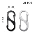 S shape carabiner snap fastener key chain carabiner S shape carabiner Hook 2 sides universal carabiner hook. 