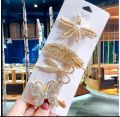 4Pcs Crystal Simulation Pearl Hair Clip For Women Fashion Gold Color Hairpins Girls hair accessories. 