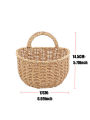 Imitation Rattan Woven Ginger And Garlic Egg Wall Hanging Storage Basket Bathroom Wall Hanging Basket.