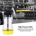 Oiler Lubricator Machine Oil Pump 200ml Transparent Plastic Bottle Pot Refueling Pot Injector Tool Grease Gun with 150mm Mouth. 