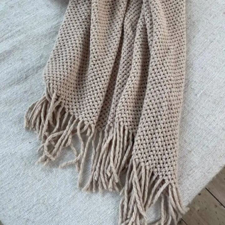 Cable%20Knit%20Khaki%20Throw%20Blanket%20Lightweight%20Knitted%20Jacquard%20Throw%20Blanket%20for%20Couch,%20Sofa,%20Bed,%20Chair,%20Cozy%20Texture%20Farmhouse%20-%20Image%203