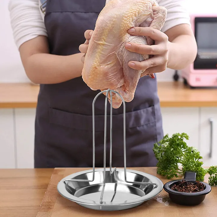 Roasting%20Chicken%20Grill%20Stand%20Roaster%20Rack%20with%20Tray%20Kitchen%20Outdoor%20BBQ%20Tools%20Stainless%20Steel%20Non-stick%20Grilled%20Chicken%20Plate%20-%20Image%202