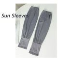 Summer Sun Protection Ice Sleeves Unisex Fashion Embroidered Outdoor Driving Riding Arm Sleeves With Thumb Hole.