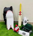 Cricket kit hard ball complete with in premium Quality include bat bag helmet spotter Guard  gloves elbow thai pads and ball  23-24. 