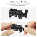 NATO Clamp Quick Release NATO Rail Clamp w 1/4 3/8 Threaded Hole for ARRI Locating Pin Video Light Microphone Monitor Magic Arm.