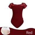 Women Ballet Leotards Dance Bodysuits Dance Wear Lace Short Sleeve Boat Neck Dance Clothes Gymnastics Leotards for Girls Adult. 