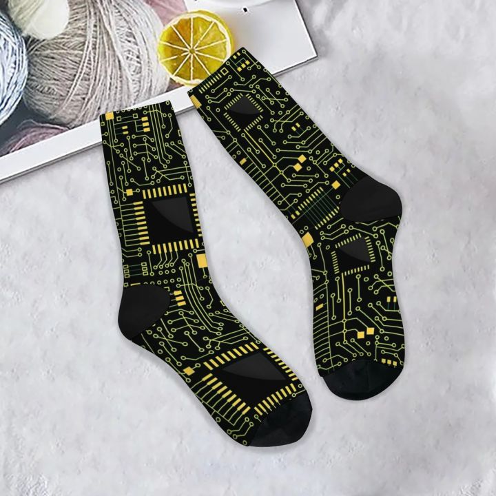 Retro%20Circuit%20Board%20Pattern%20Compression%20Socks%20Hip-Hop%20Style%20Green%20&%20Black%20Printed%20Novelty%20Perfect%20for%20Casual%20Streetwear%20or%20Gifts%20-%20Image%206