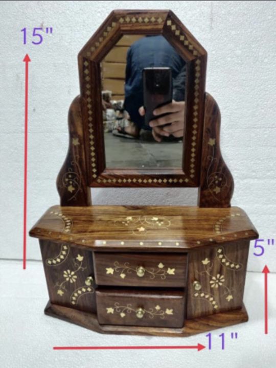 Wooden Wall Mirror Daraz