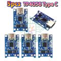 5pcs TP4056 Type C 3.7V Lithium Battery Charger With Battrey Protection.