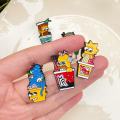 6pcs the Simpsons Enameled Pins Set Featuring Homer Marge Bart & Lisa - Cute Brooch Badges for Backpack Collar Lapel Jewelry. 