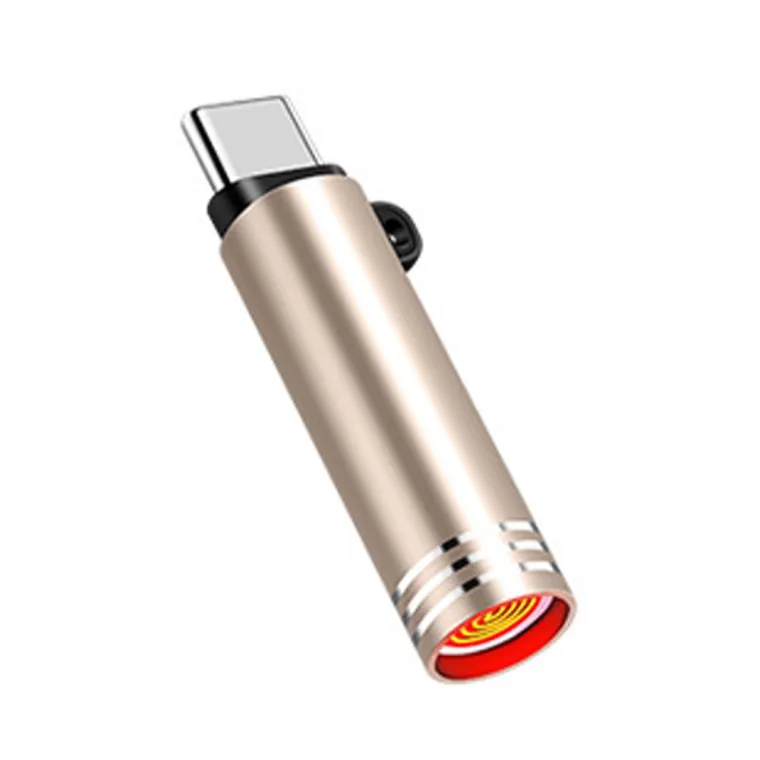 Type C Mini Lighter Blow to Ignite Windproof Flameless Electric Lighter Auto Shut-Off for Outdoor Camping Travel