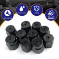 Car AC Charging Port Cap Kit 10Pcs - R134a 13mm/16mm Seal Covers for High & Low Pressure Side, Anti-Dust System Protection. 