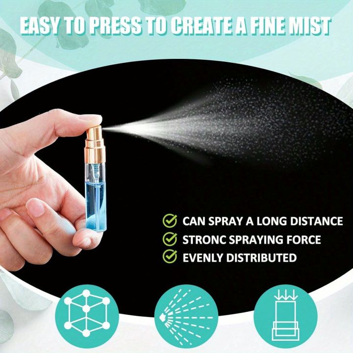5/20PCS%20%205ml/10ml%20Mini%20Transparent%20Glass%20Refillable%20Spray%20Bottles%20for%20Travel%20Perfume%20Moisturizer%20Party%20Use%20Portable%20Makeup%20Tools%20-%20Image%205