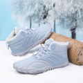 Winter Warm Running Barefoot Shoes Women Men Camping Sneakers Waterproof Non-Slip Breathable for Outdoor Walking.