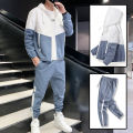 2026 Men Tracksuit Casual Joggers Hooded Sportswear Jackets And Pants 2 Piece Sets Hip Hop Running Sports Suit.