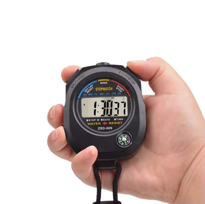 Premium Quality Sports Stopwatch Waterproof Digital LCD Chronograph ...