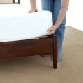 Oliver Solid Wood Rattan Platform Bed with Headboard, Rattan Frame. 