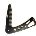 1pc Stainless Steel Folding Comb Men Beard Styling Combs Anti Static Portable Mustache Comb Multifunctional Hairdressing Tools.
