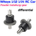 Powder Metallurgy Gear Differential for Wltoys 144010, 144001, 02, 016, 124017-16-18, 124019 RC Car Upgrade Accessories.