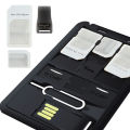 All in One Credit Card Size Slim SIM Adapter kit with TF Card Reader & SIM Card Tray Eject Pin, SIM Card Holder. 