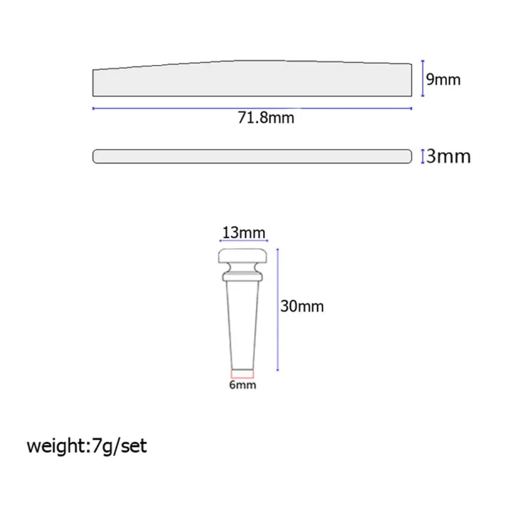 4pcs%20Acoustic%20Bass%20Guitar%20Bridge%20Pins+Saddle%20ABS%20Plastic%20Bridge%20Pins%20Saddle%20for%20Bass%20Guitar%20Replacement%20-%20Image%206