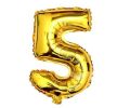 Numeric foil Balloons 0 to 9 number Balloons Golden Color 16 Inch Metallic Foil Balloon Original premium quality by HBI. 