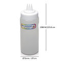 3 holes squeeze nozzle bottle 500ml capacity plastic squeeze bottle-condiment bottle-sauce bottle seasoning equipment. 