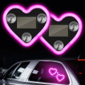 Universal Car Solar Heart-shaped Light Car Window LED Peach Heart Atmosphere Lamp for Car Exterior Interior Decoration.